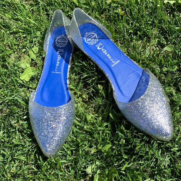 Jeffrey Campbell jell flats silver pointed toe 9 - Picture 2 of 11